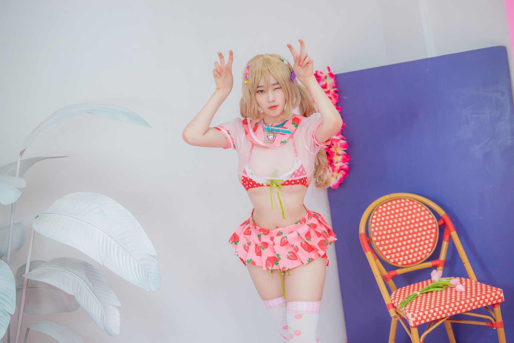 Bambi 밤비, [CreamSoda] Over knee socks Set.01(35)