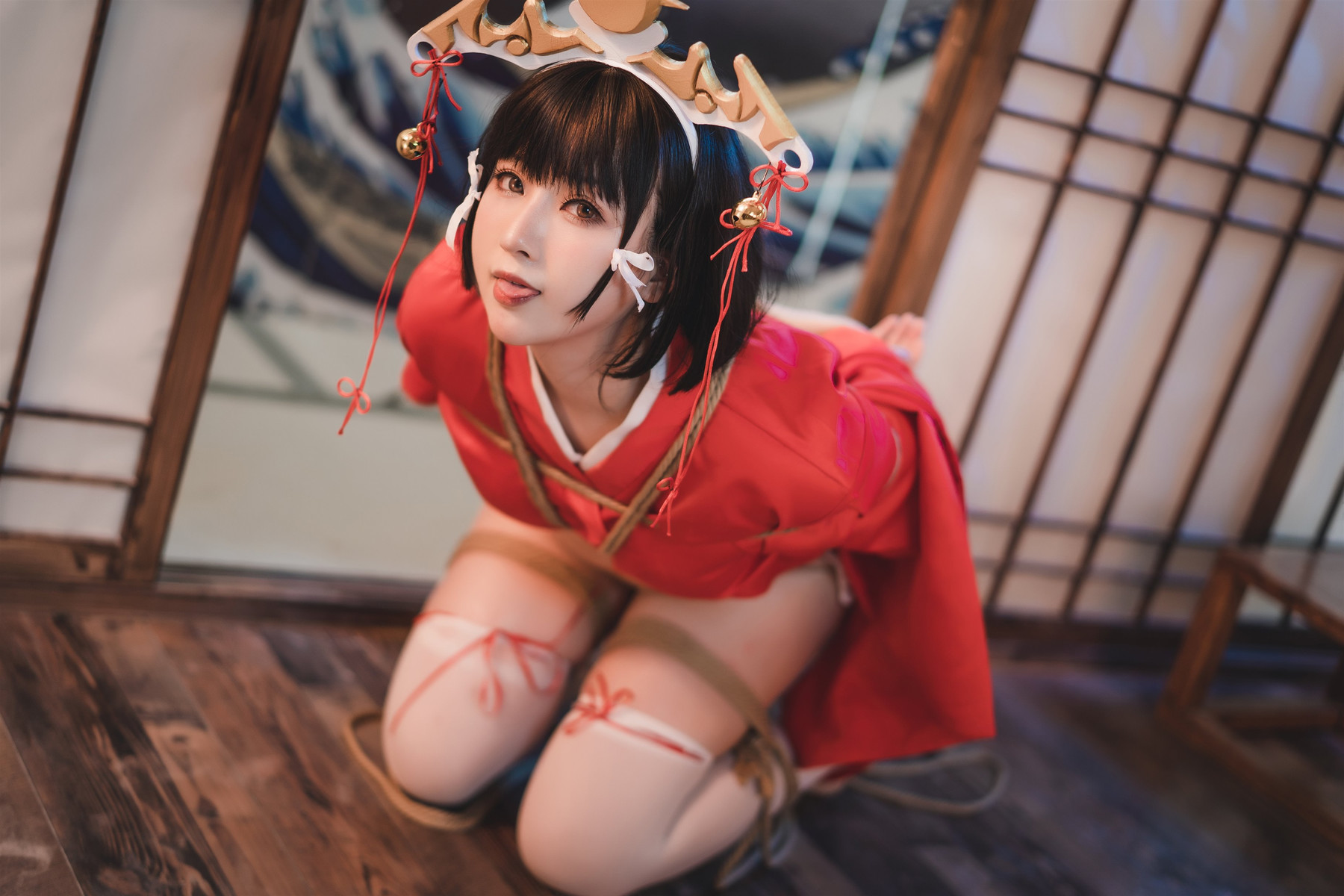 Cosplay 小容仔咕咕咕 黑兽巫女辉夜(31)