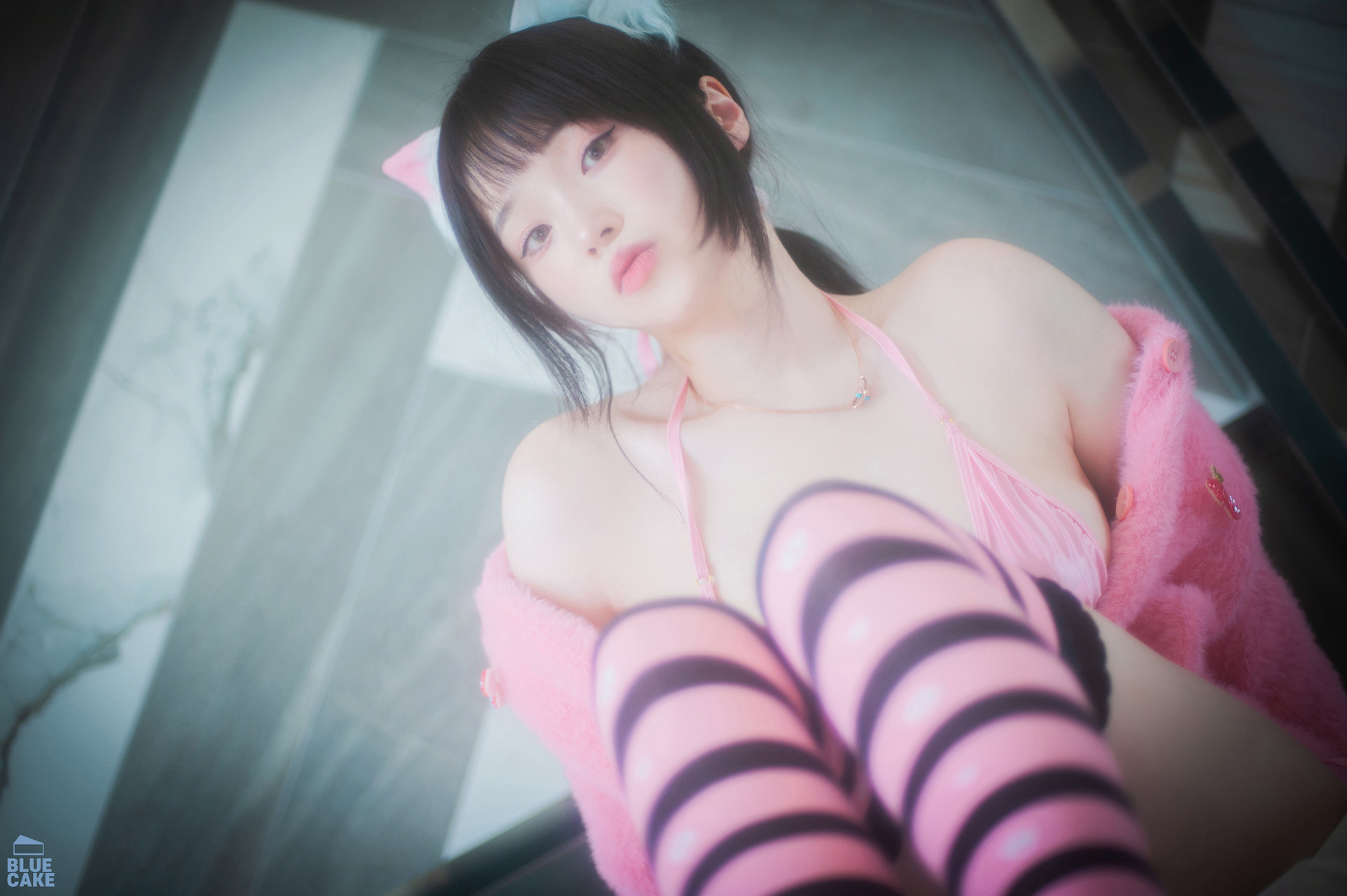 Bambi 밤비, [BLUECAKE] Naughty Cats Pink &#038; Mint RED Set.01(15)