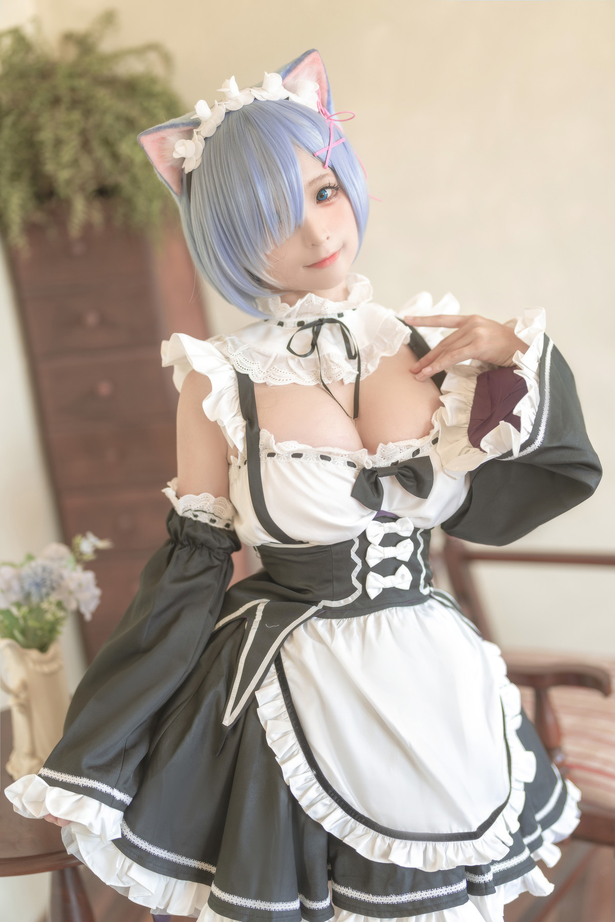 蠢沫沫 Cosplay 雷姆(9)