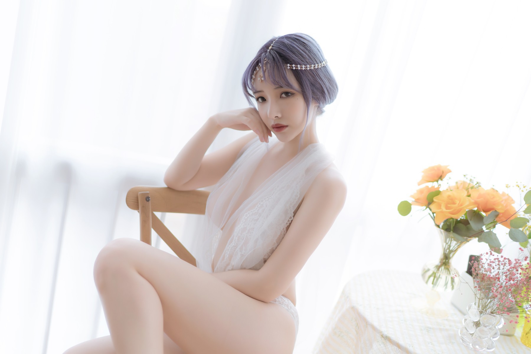 Cosplay 雯妹不讲道理 白色希腊(4)