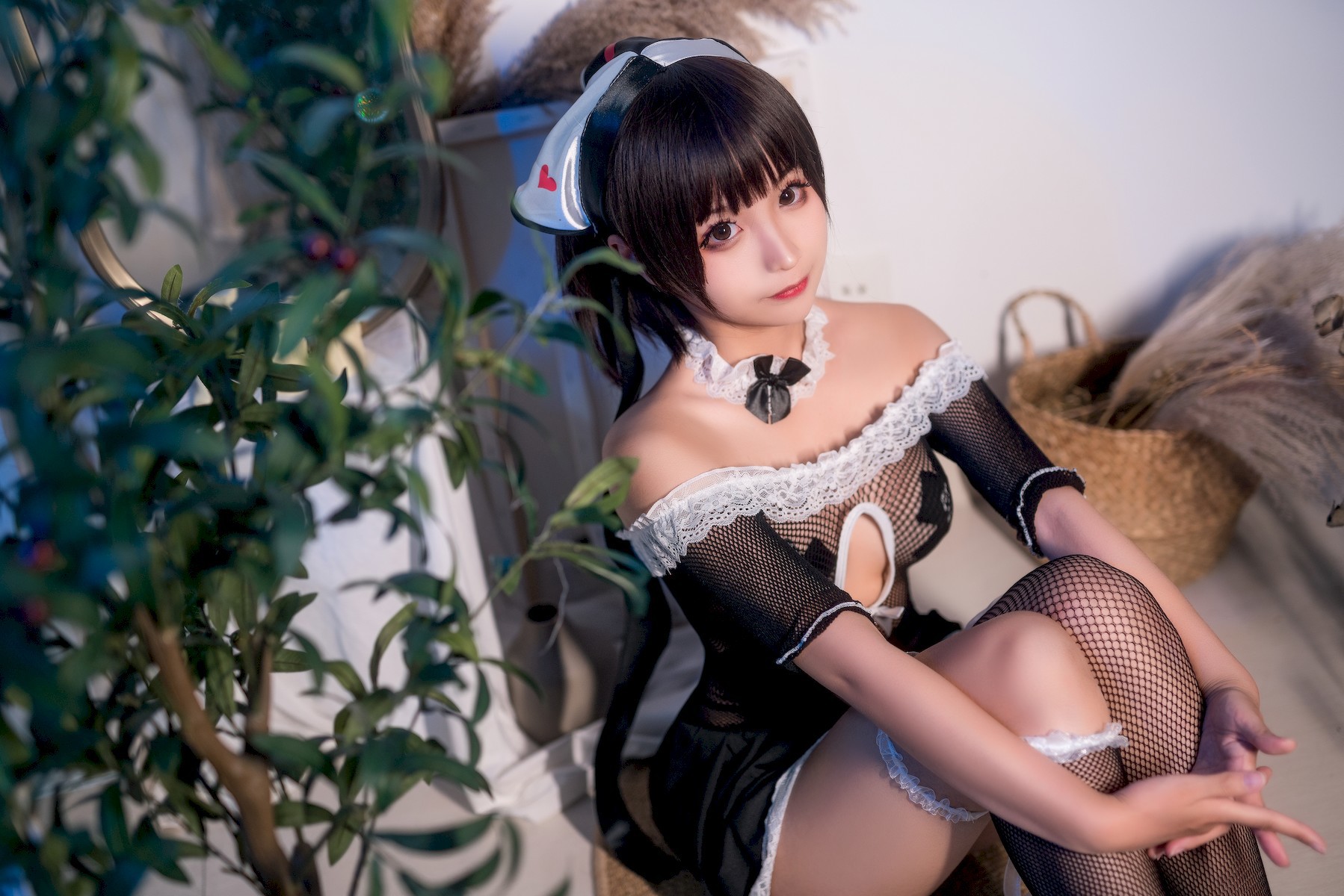 Cosplay 蠢沫沫 Chunmomo 黑白女仆(29)