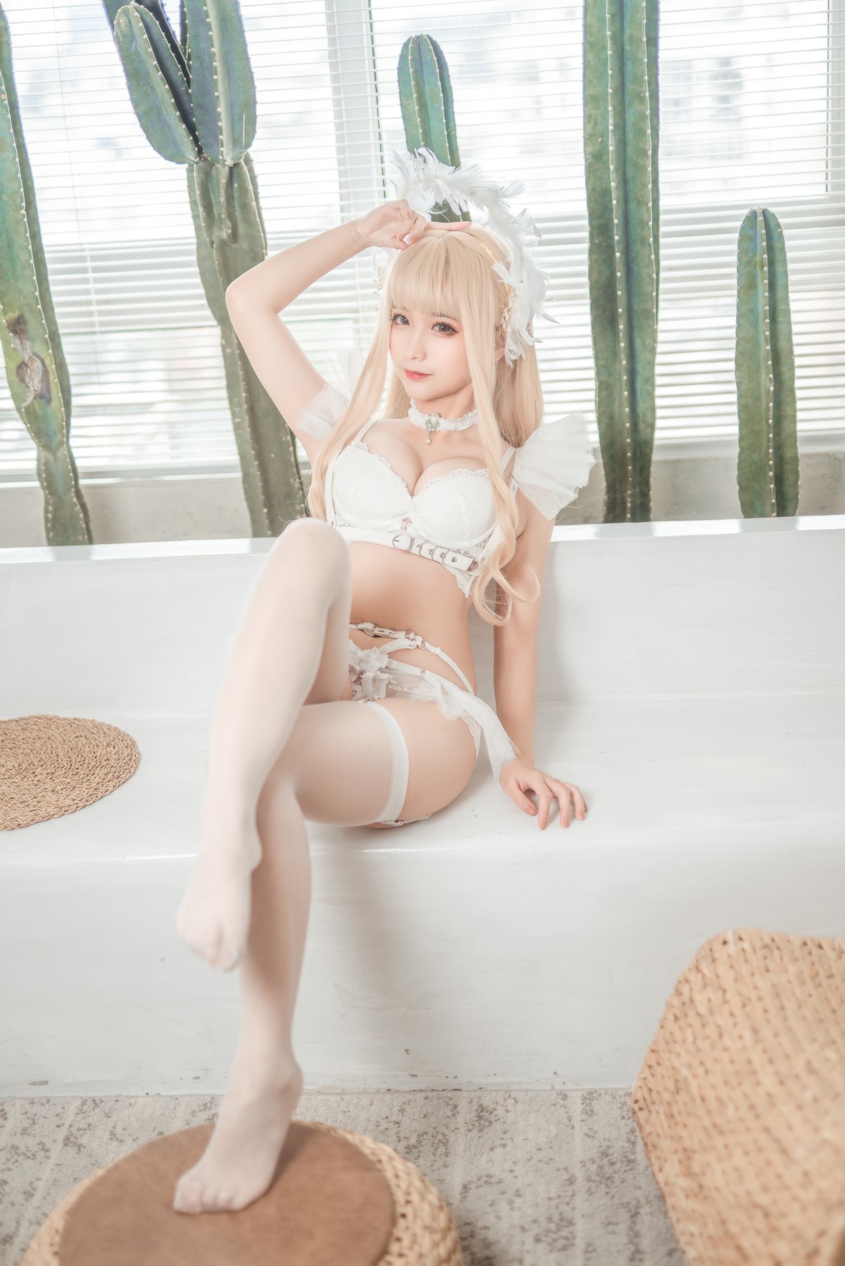 Cosplay 蠢沫沫 Chunmomo 沫沫真爱版 天使本-金天使(22)