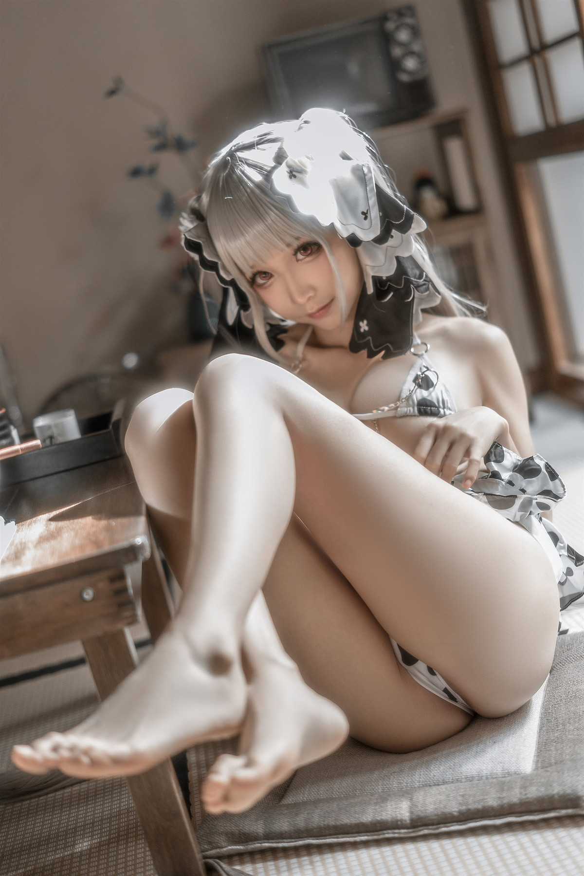 蠢沫沫 Cosplay 可畏婚纱绅士版(5)