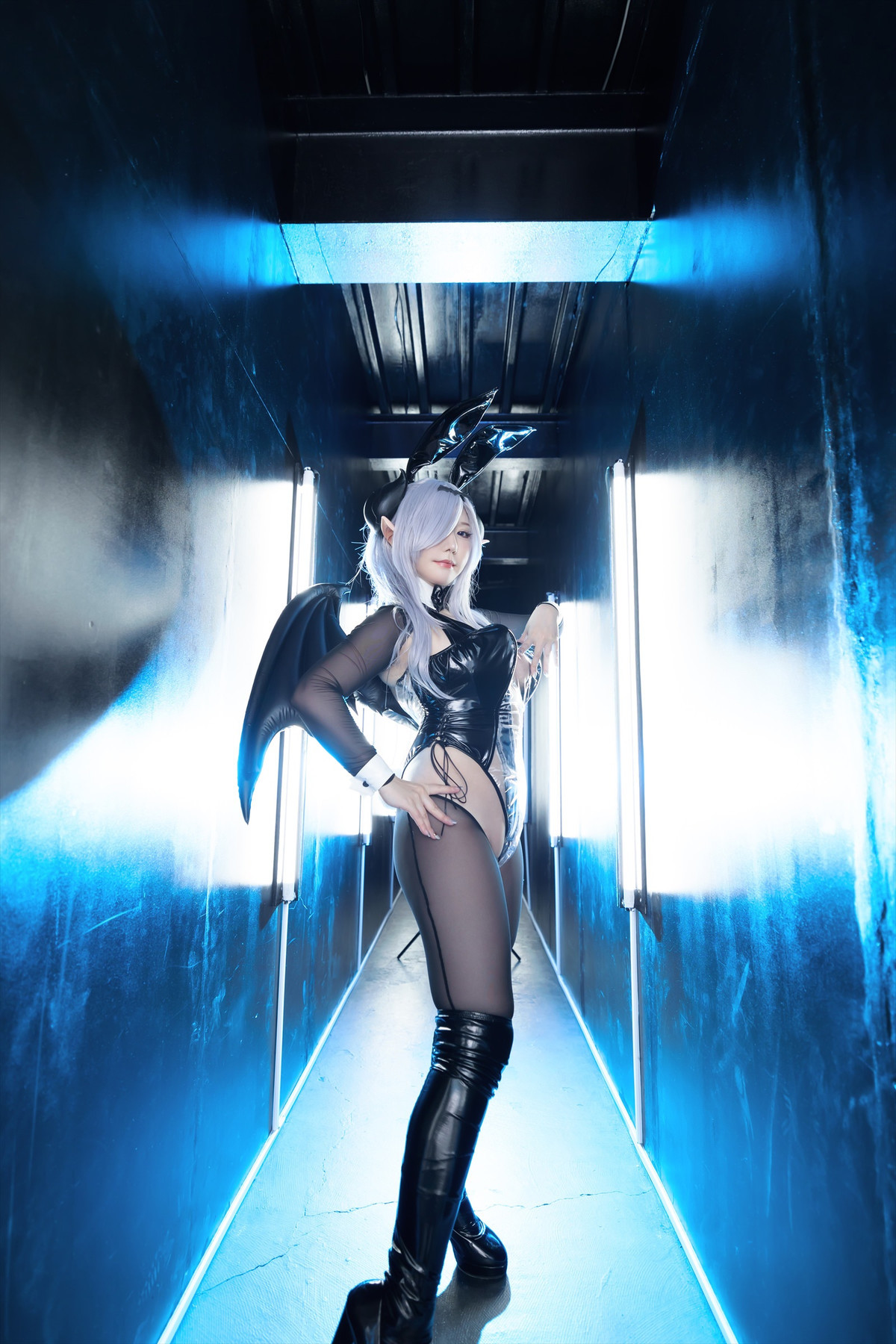 Cosplay SAKUサク See-through Bunny Succubus Set.02(29)