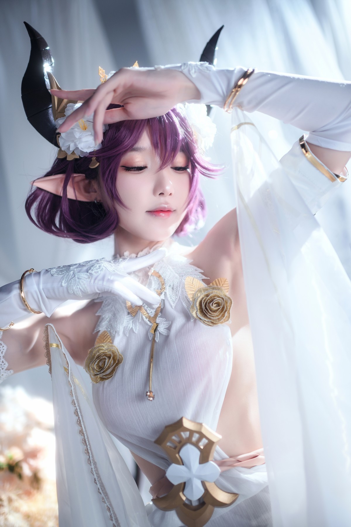 阿包也是兔娘 Cosplay 碧蓝幻想古蕾娅 龙娘(11)