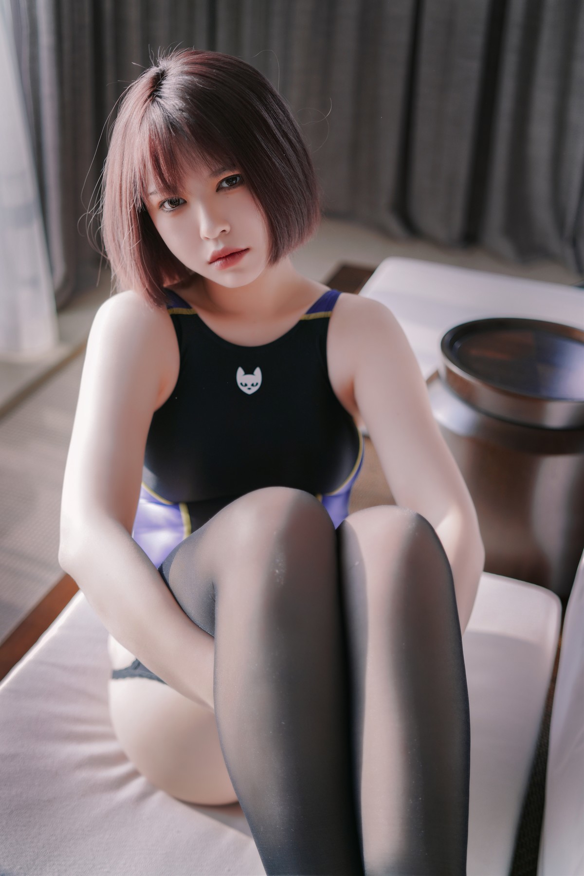 Cosplay 半半子 競泳水着を着た彼女(5)