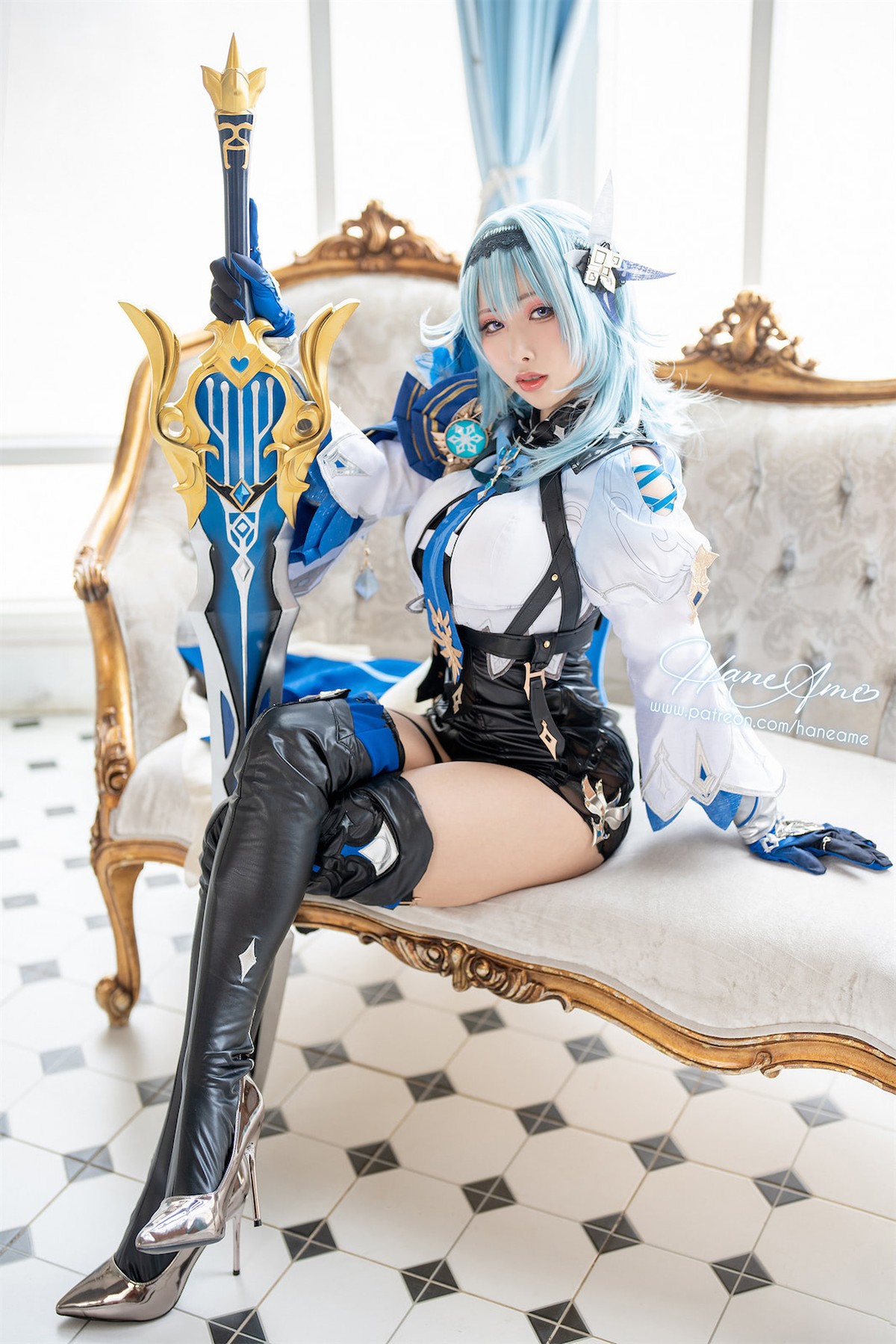 雨波HaneAme Cosplay Eula Lawrence Genshin Impact(1)