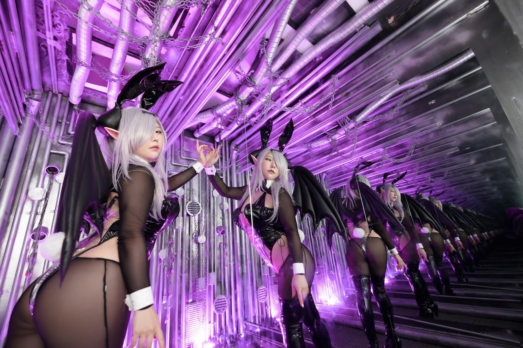 Cosplay SAKUサク See-through Bunny Succubus Set.03(1)