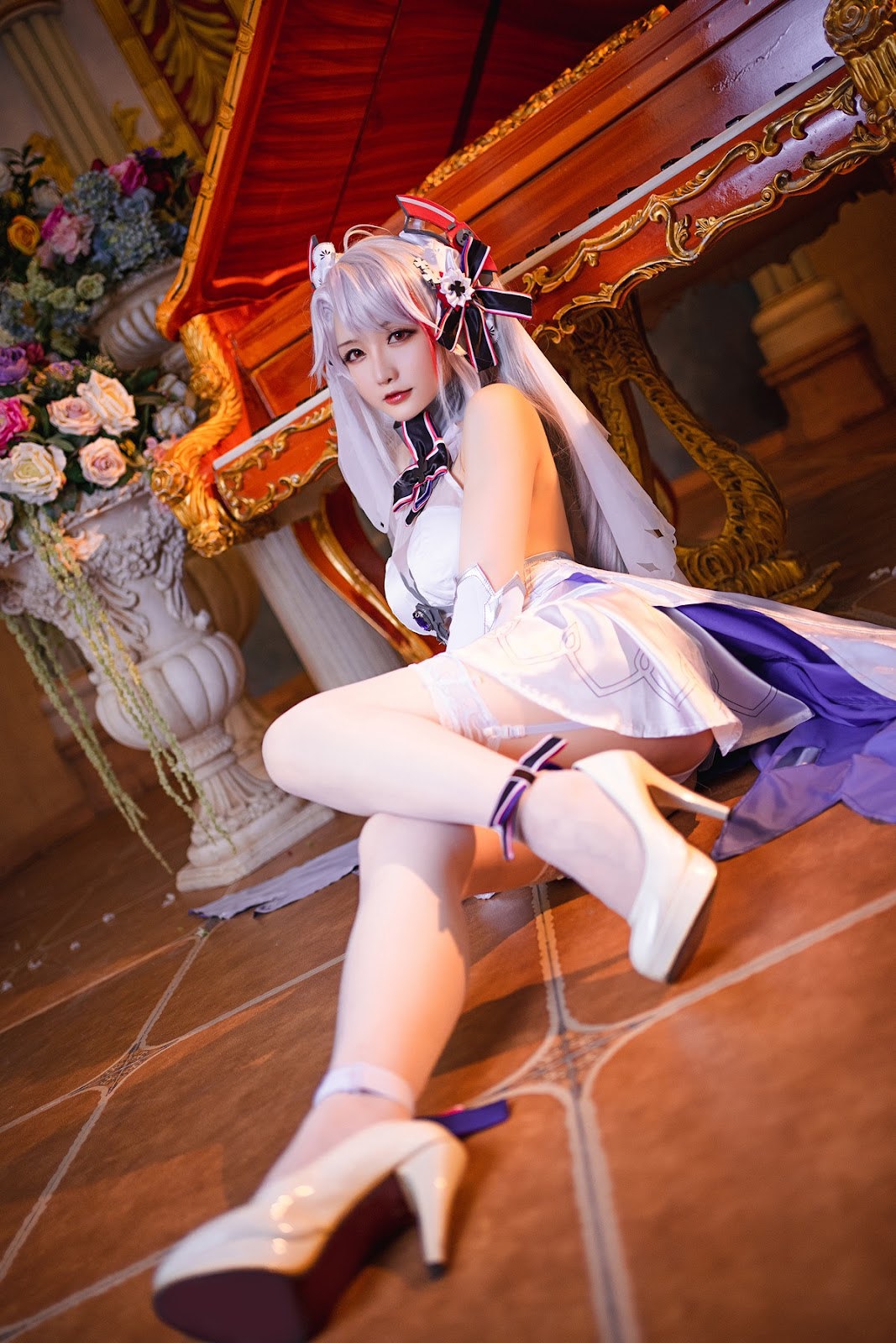 Cosplay 星之迟迟Hoshilily 秘密花园 欧根婚纱(3)