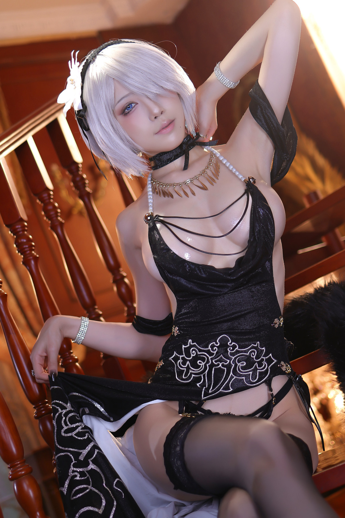 Cosplay 水淼Aqua ヨルハ二号B型 同人ドレスVer Set.02(2)