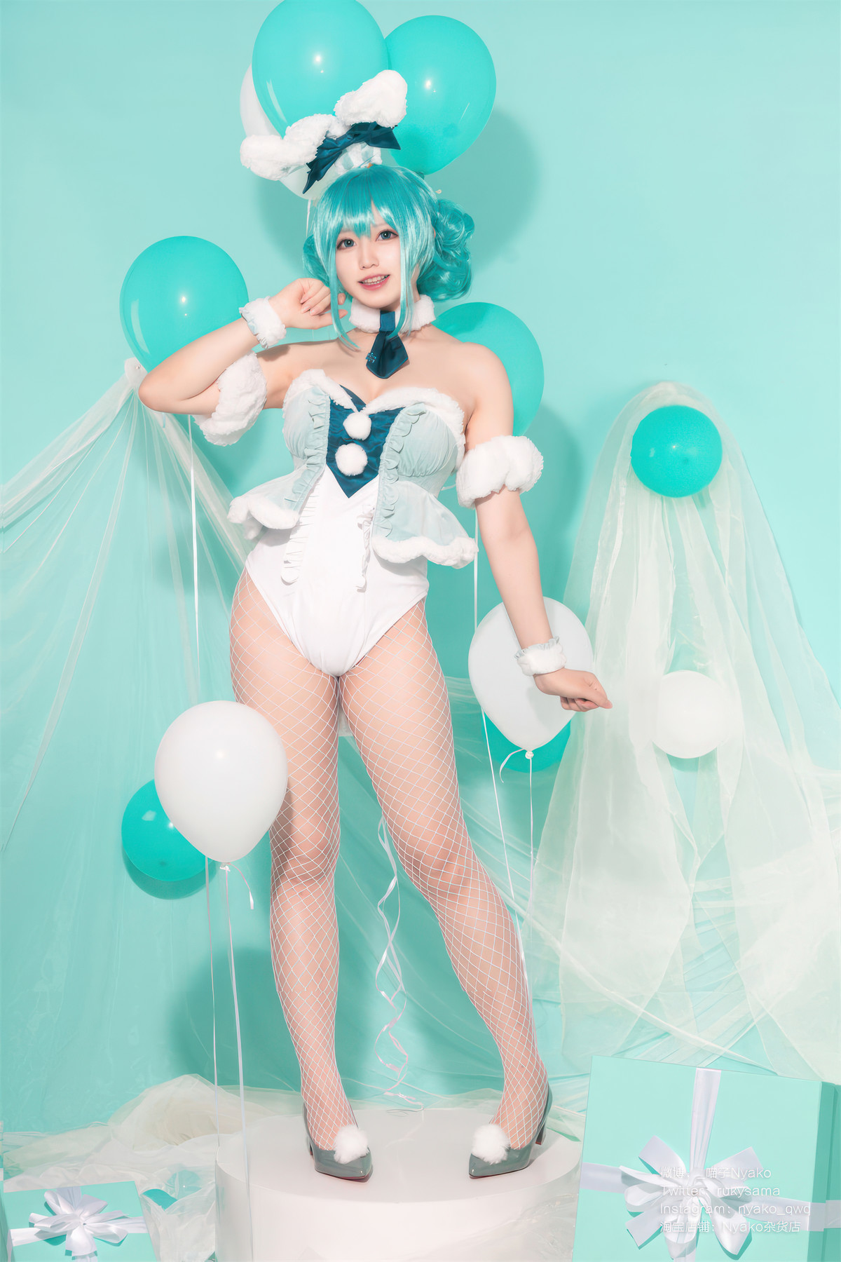 Cosplay Nyako喵子 初音白兔(26)