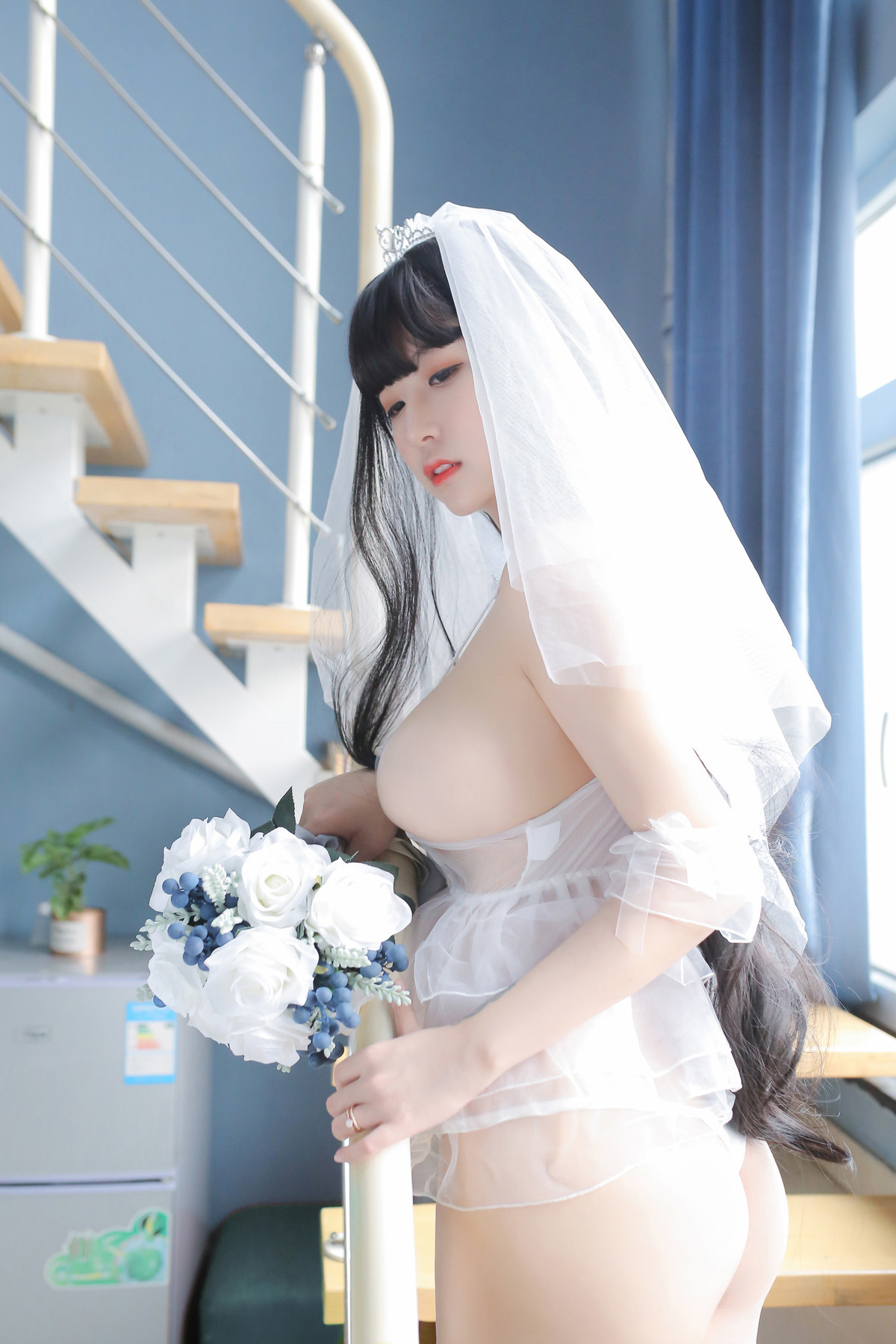 Cosplay 猫九酱Sakura 长发婚纱 Set.02(9)