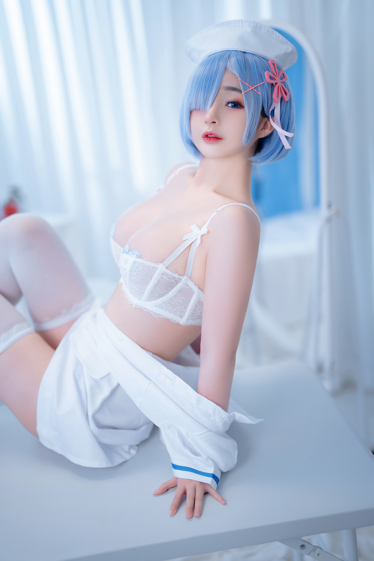 桜井宁宁 Cosplay 雷姆护士 Nurse Rem(28)