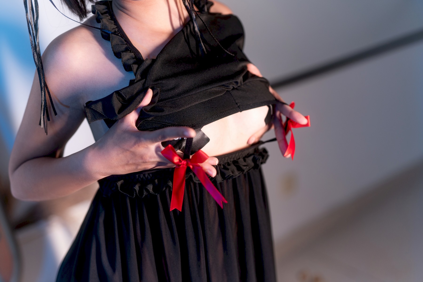 蠢沫沫 Cosplay 黑睡裙 Black Nightdress(10)