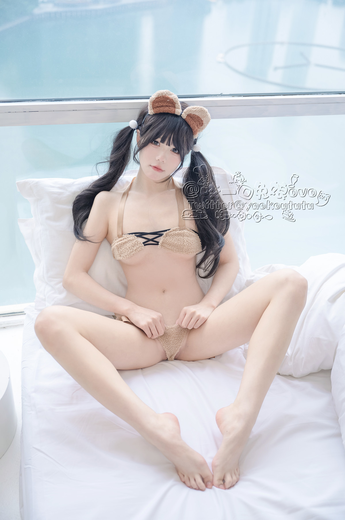 Cosplay 黏黏团子兔 小熊睡衣(32)