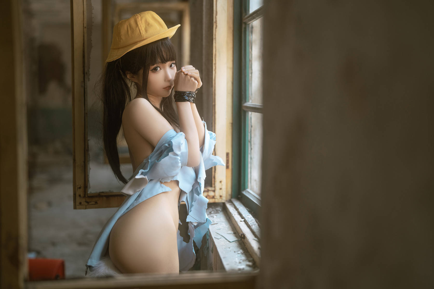 Cosplay 蠢沫沫 Chunmomo 小黄帽 绅士版 Set.02(74)