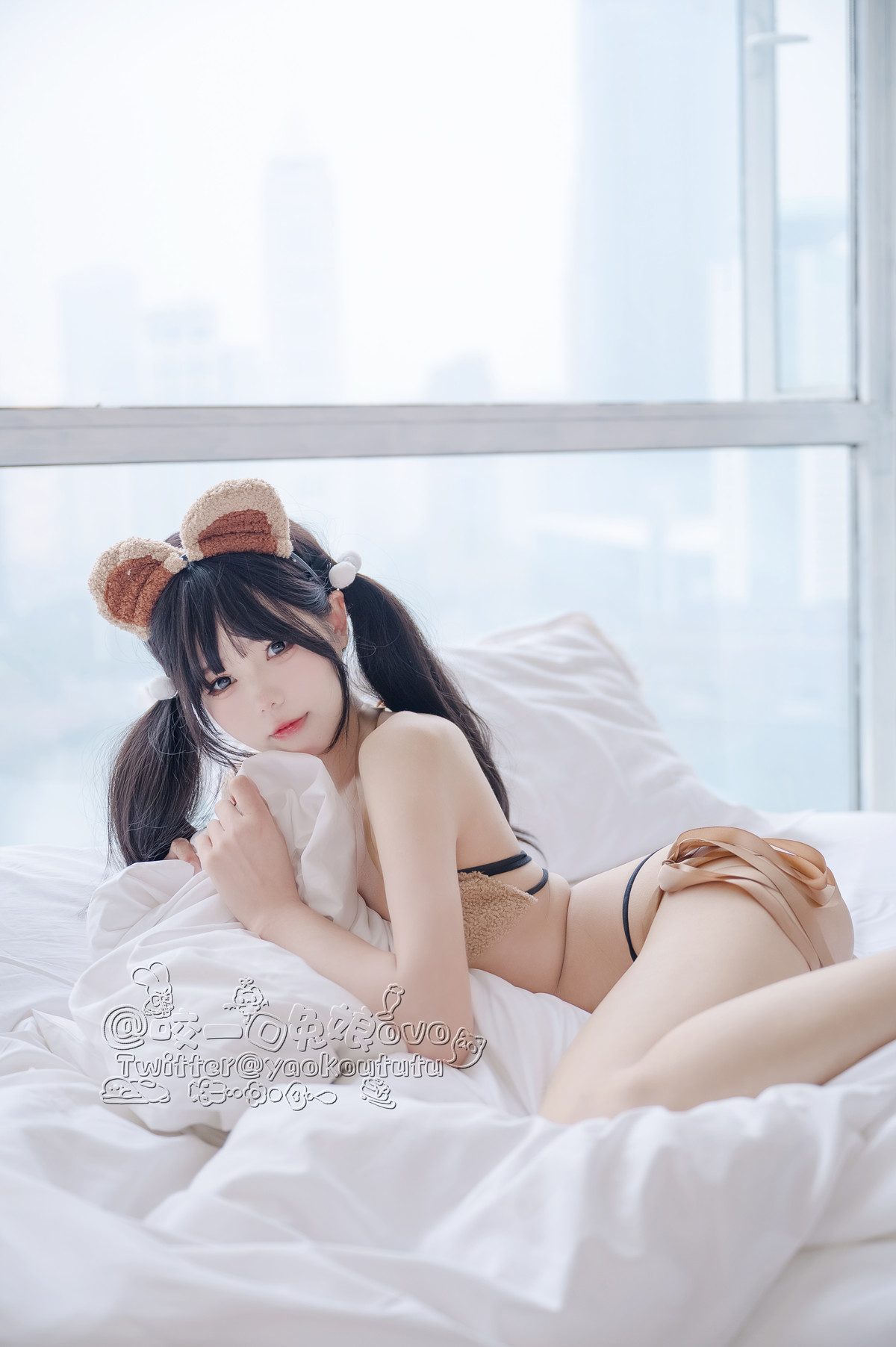 Cosplay 黏黏团子兔 小熊睡衣(13)