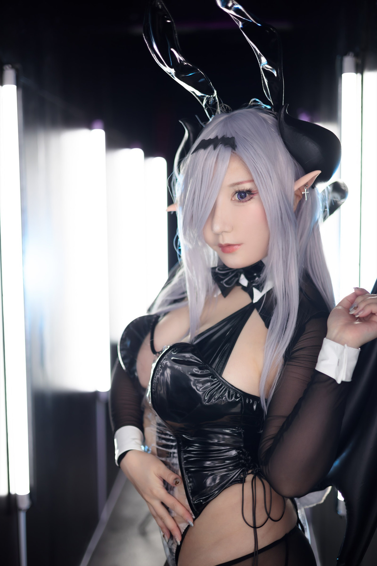 Cosplay SAKUサク See-through Bunny Succubus Set.01(12)