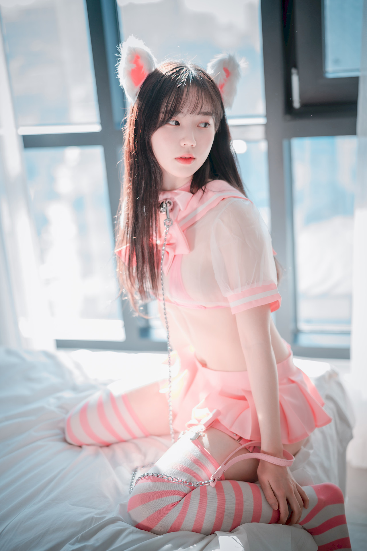 Myua 뮤아, [DJAWA] Catgirl in Pink Set.01(5)