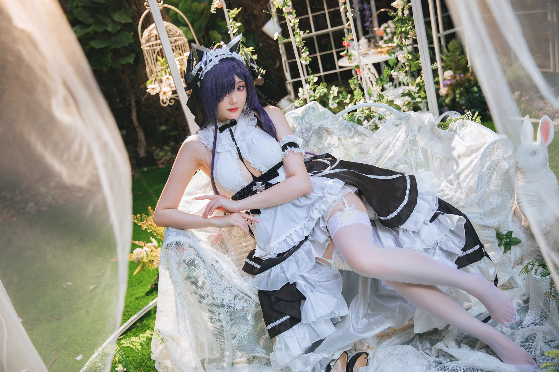 Cosplay 瓜希酱 碧蓝航线 奥古斯特女仆(7)