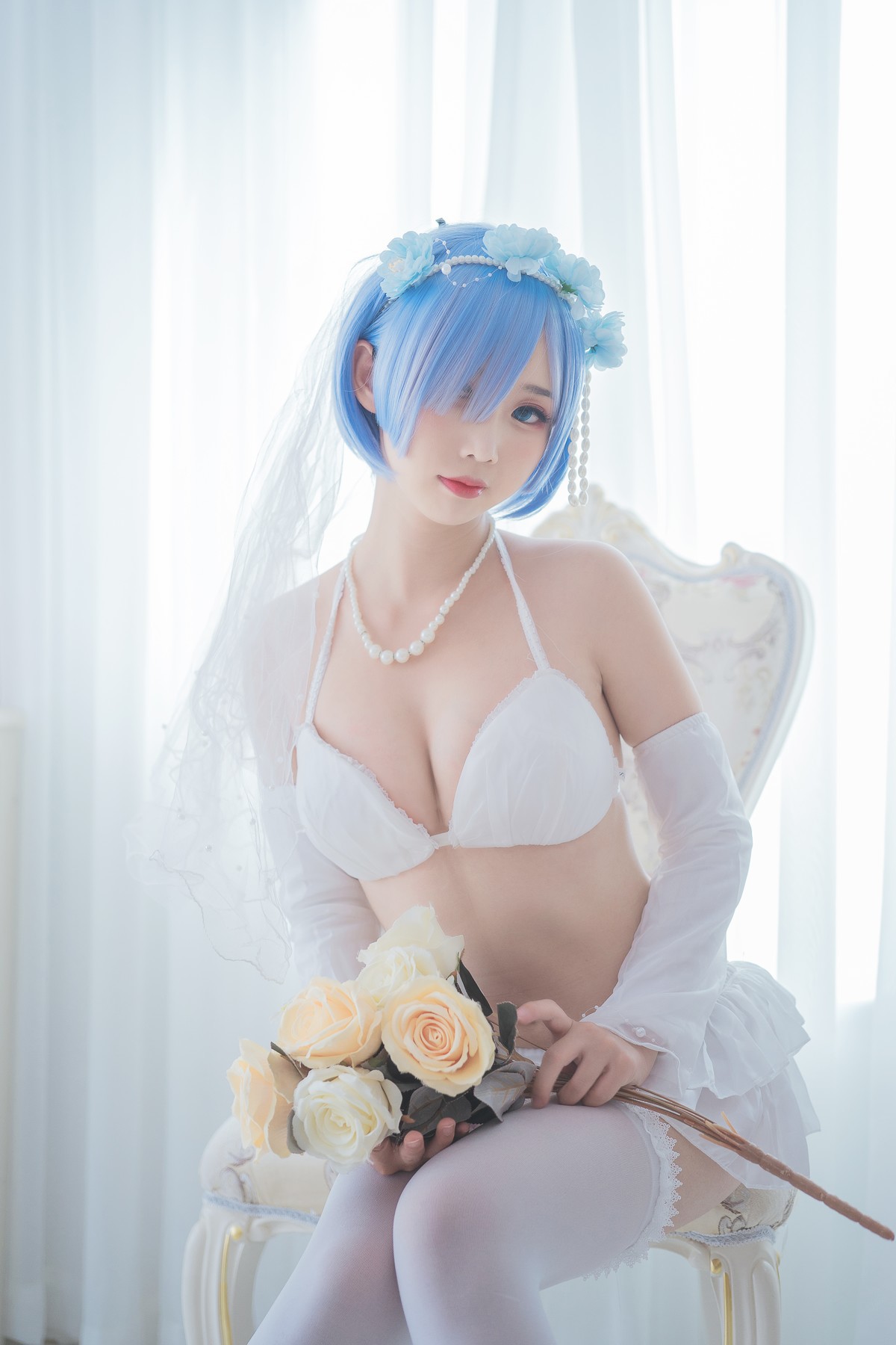 Cosplay 面饼仙儿 花嫁蕾姆(8)