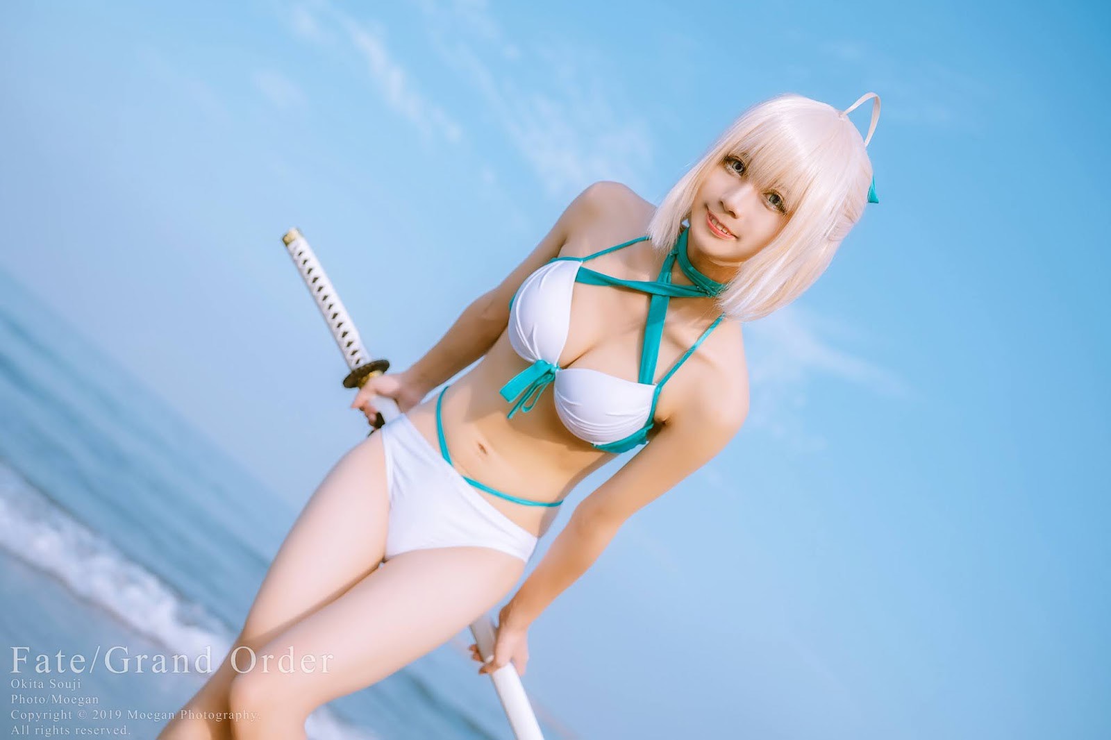 Cosplay [沖田凜花Rinka] 沖田総司 水着ver. (Fate Grand Order)(7)