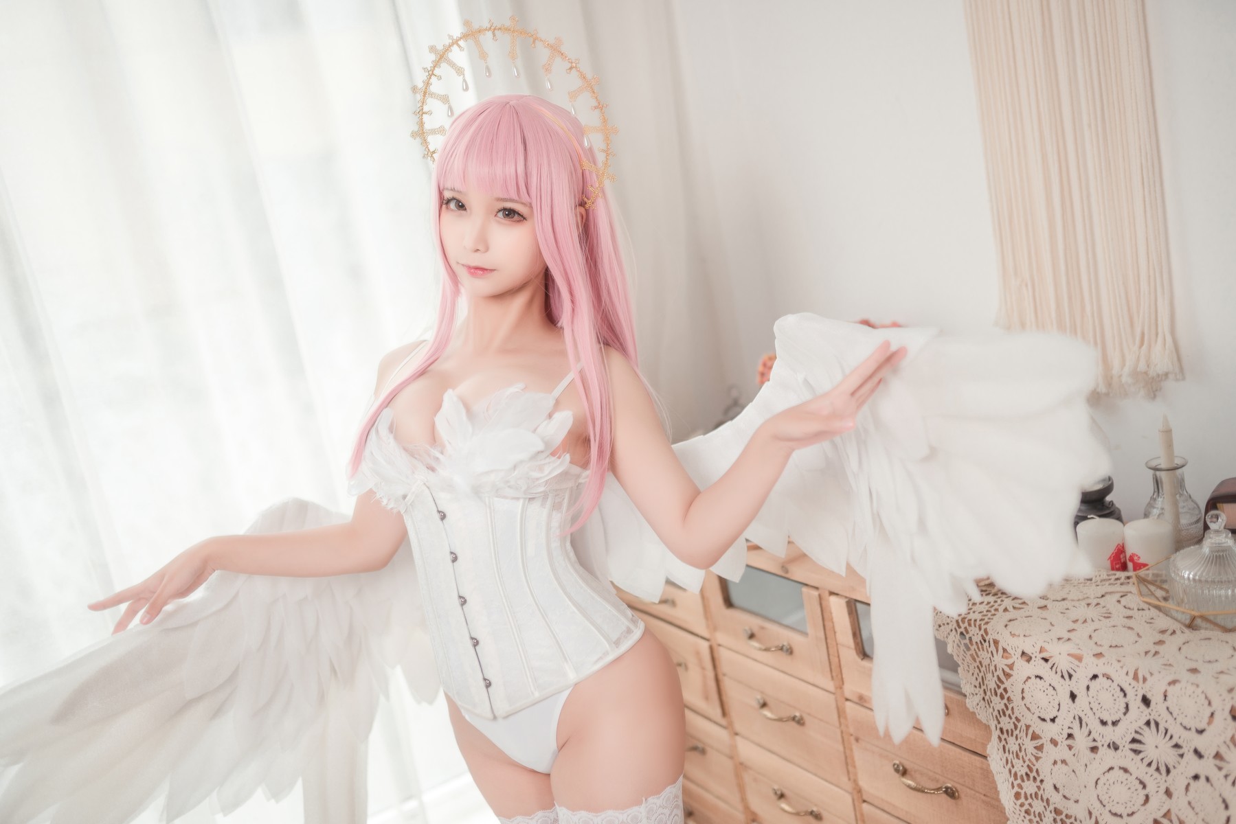 Cosplay 蠢沫沫 Chunmomo 沫沫真爱版 天使本-光天使(34)