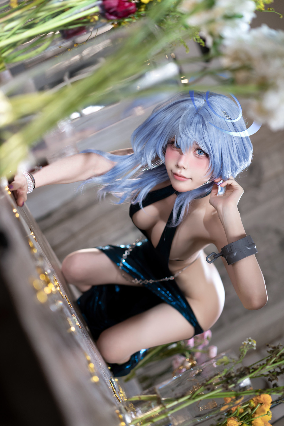 Cosplay 水淼Aqua 碧蓝档案 天雨亚子礼服 Set.01(32)