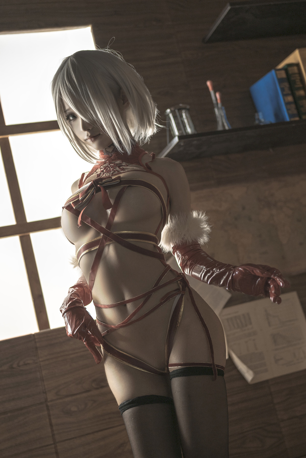 蠢沫沫 Cosplay 2B 圣诞 Christmas(53)