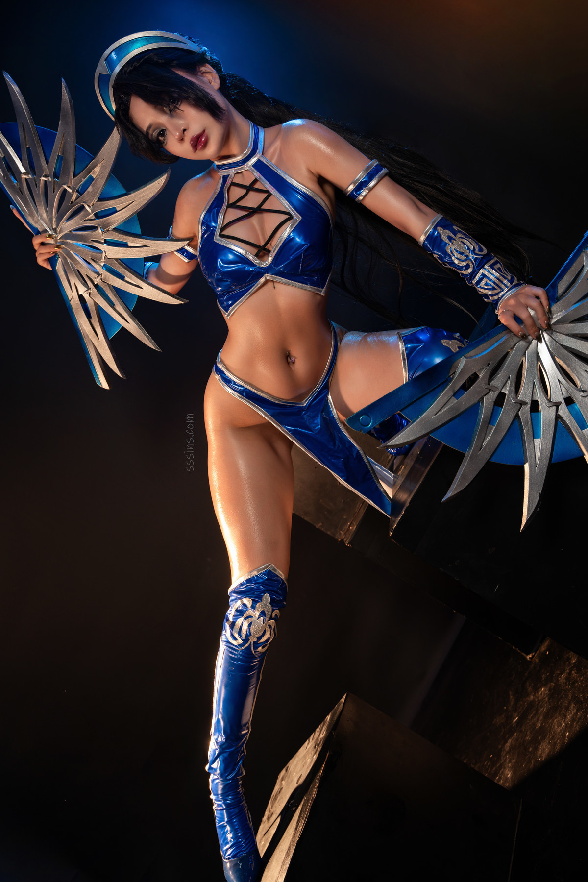 Cosplay Umeko.J Kitana Mortal Kombat Set.01(2)