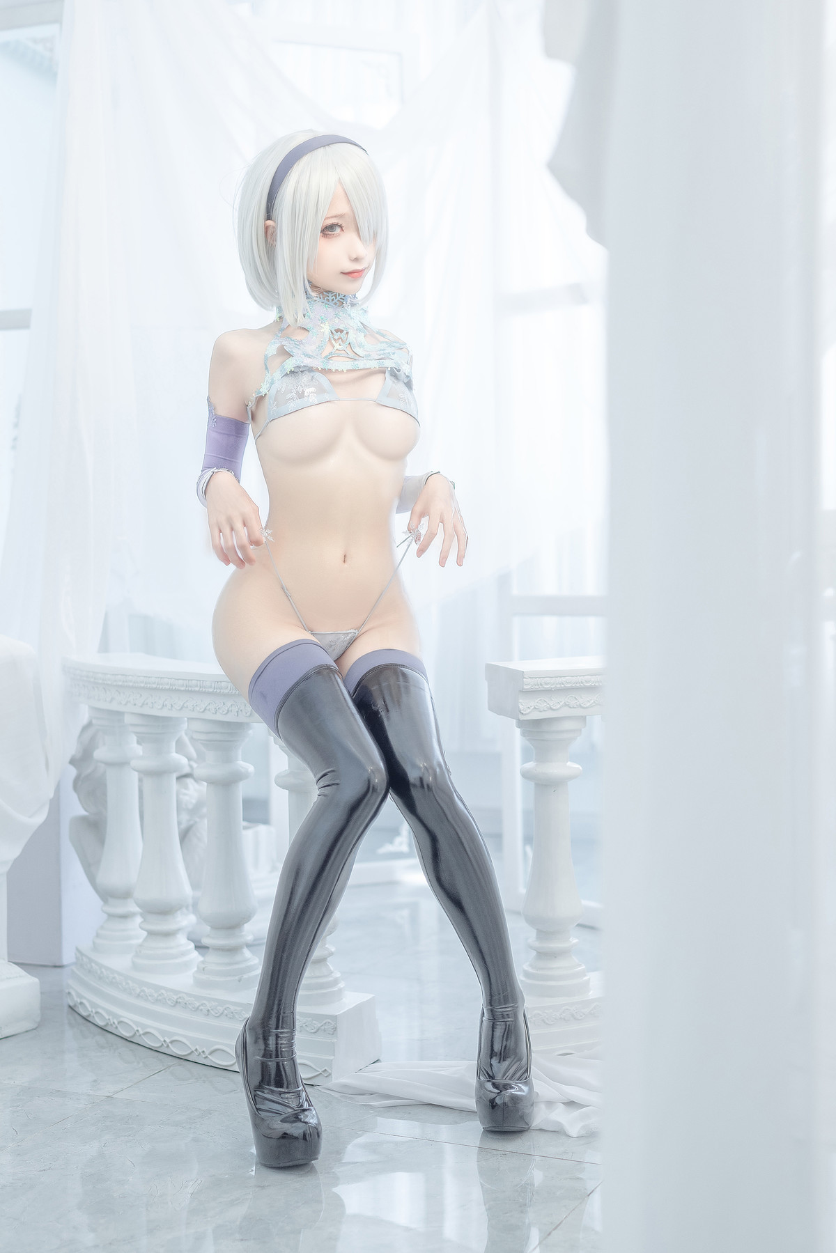 蠢沫沫 Cosplay 2b 冰雪 ice and snow(5)