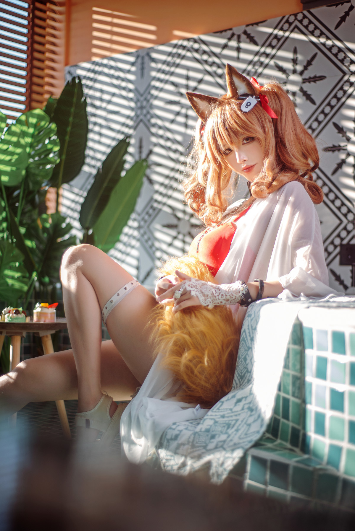 工藤新伍 Cosplay 明日方舟 安洁莉娜 夏卉泳装