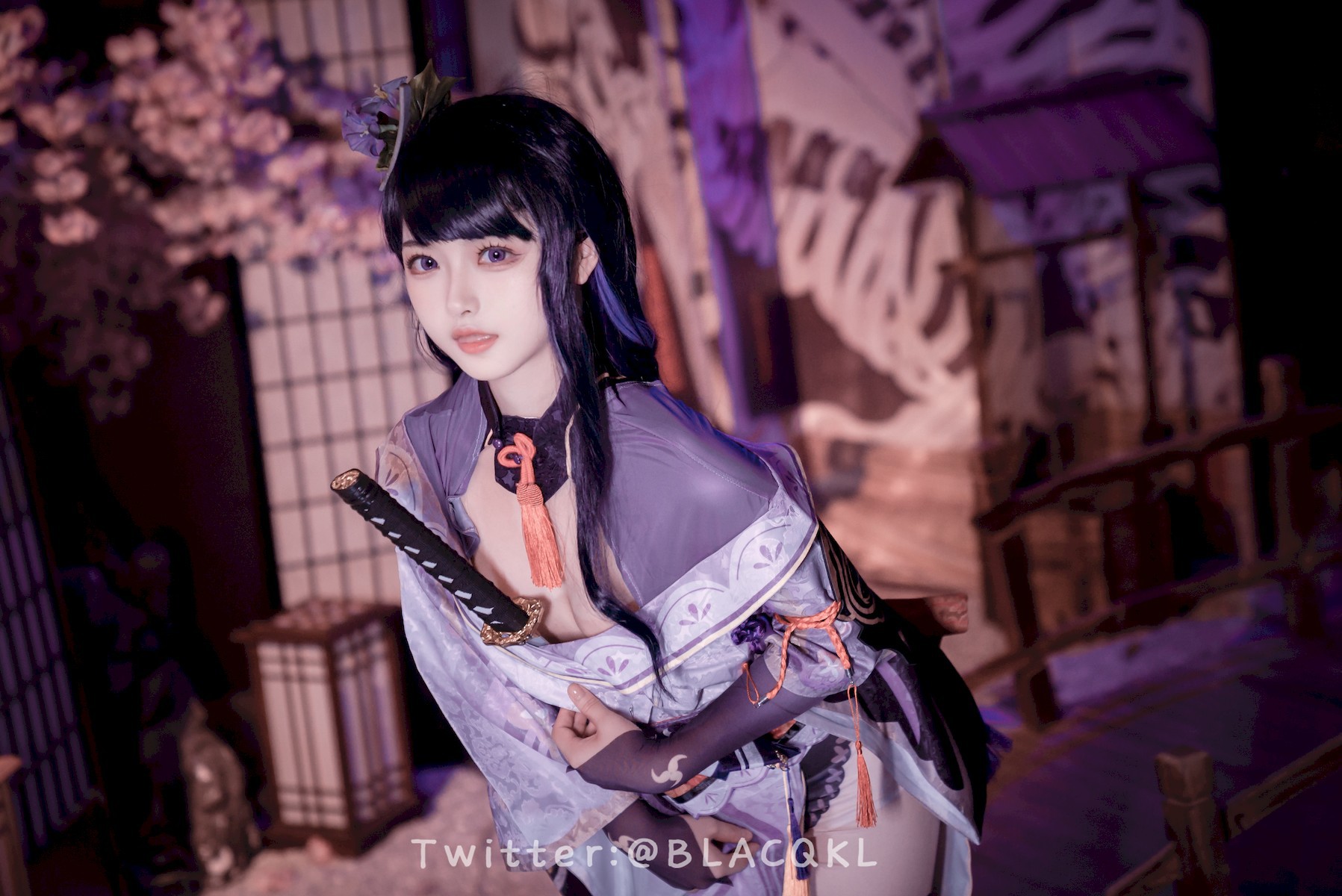 Cosplay 白莉愛吃巧克力 雷電將軍(2)