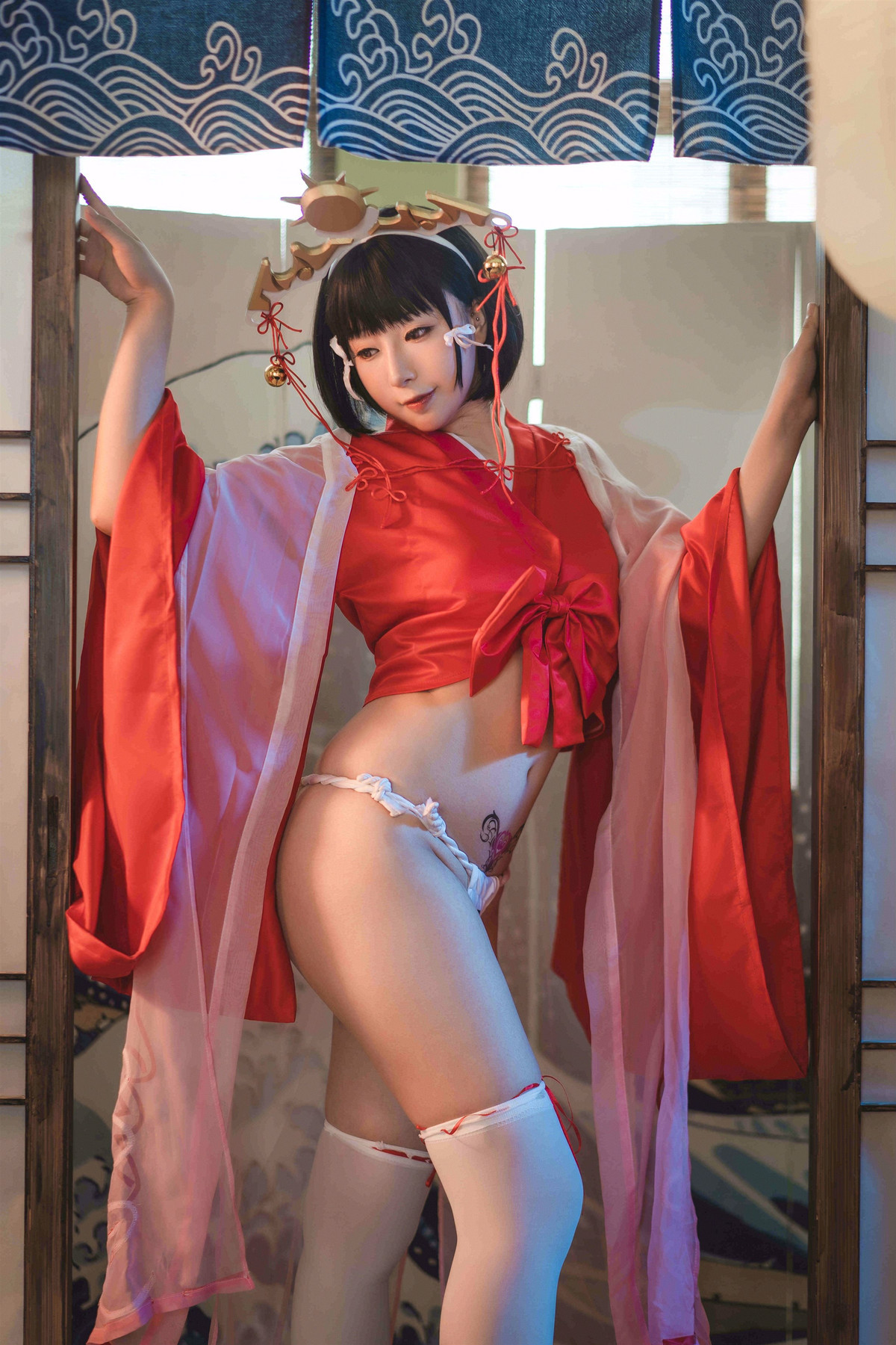 Cosplay 小容仔咕咕咕 黑兽巫女辉夜(2)