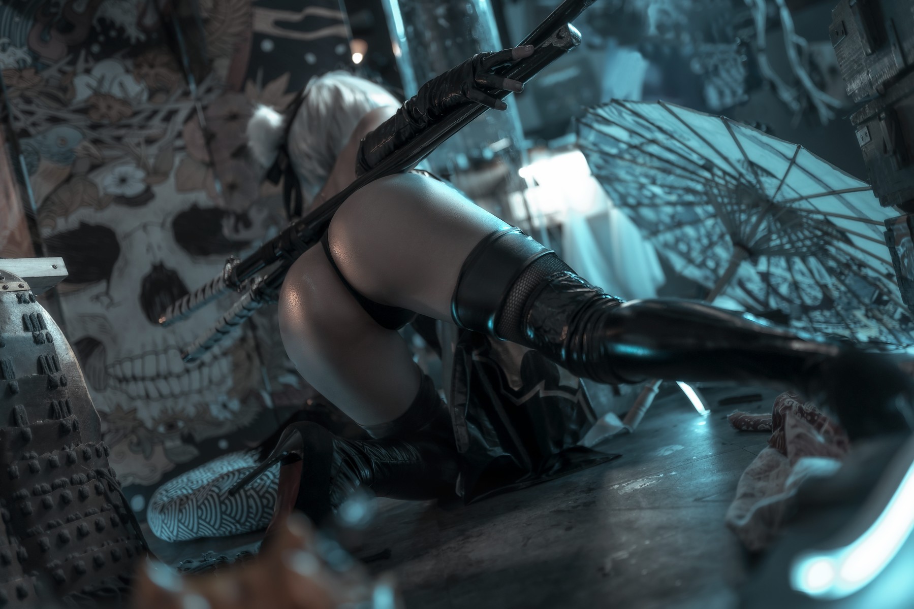 Cosplay 一笑芳香沁 忍者2B Nier(14)