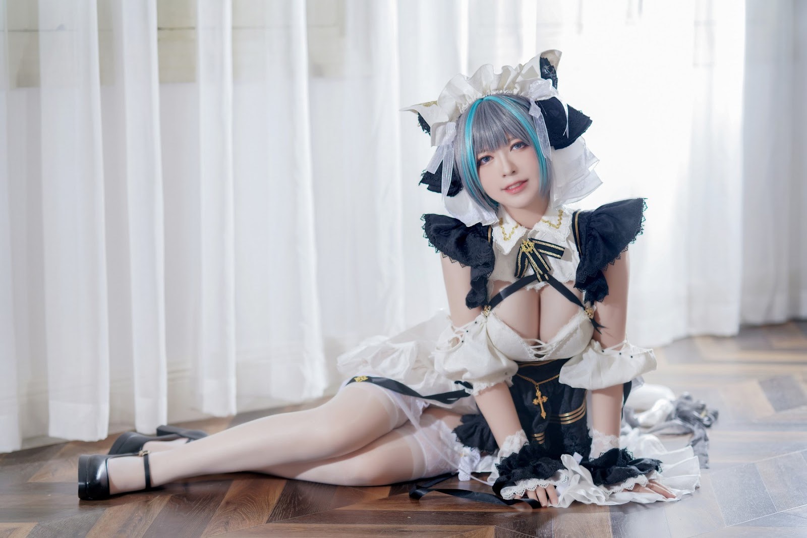 Cosplay 半半子 柴郡(15)