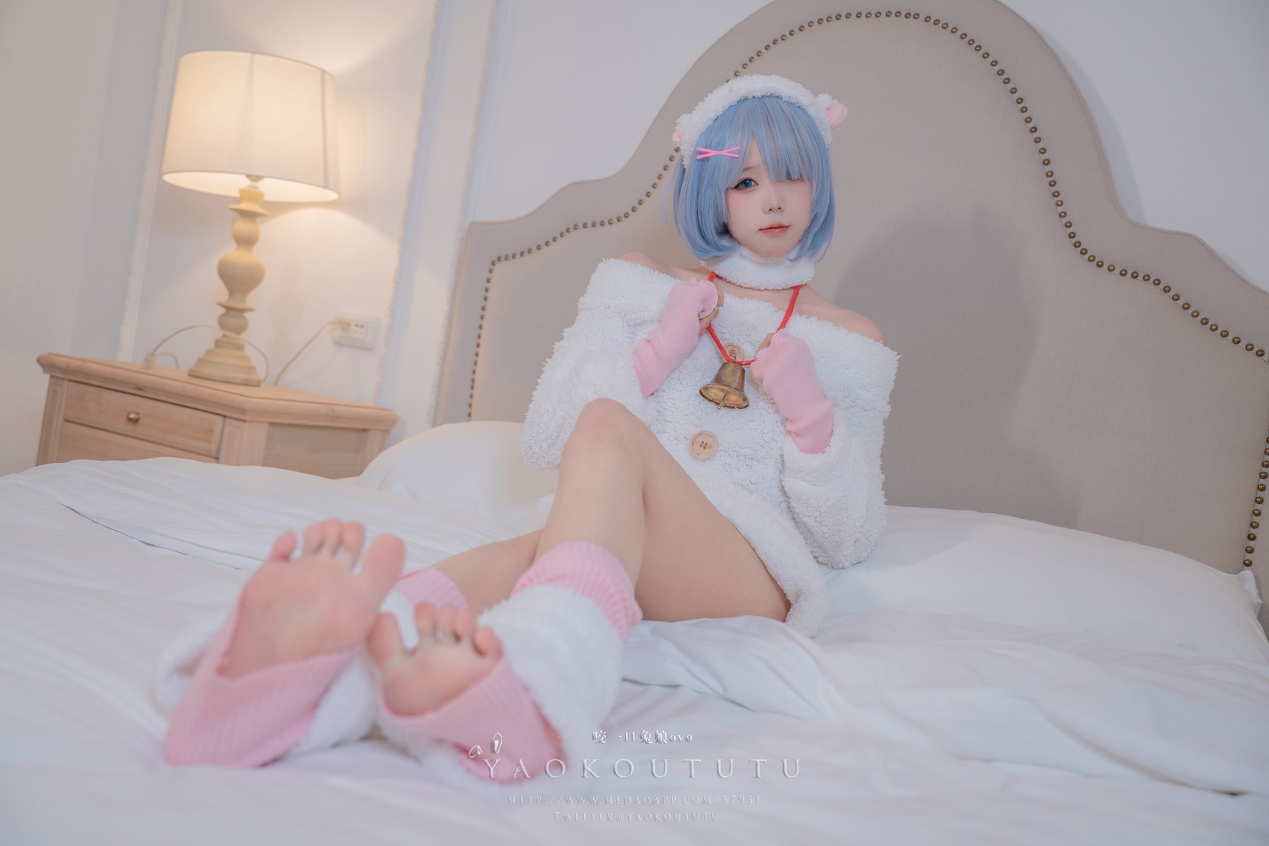 Cosplay 黏黏团子兔 T3特典 蕾姆咩咩