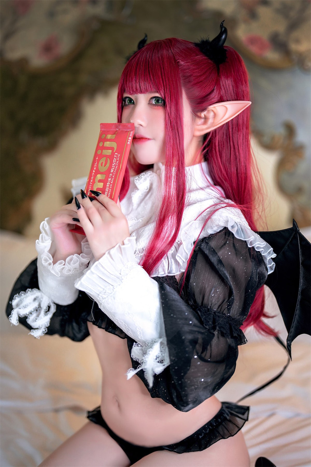 Cosplay 半半子Banbanko 小恶魔利兹(13)