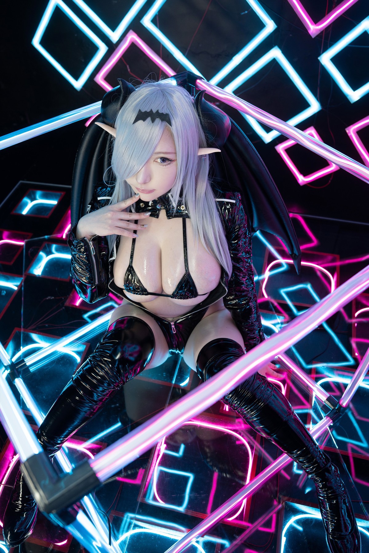 Cosplay SAKUサク See-through Bunny Succubus Set.04(16)
