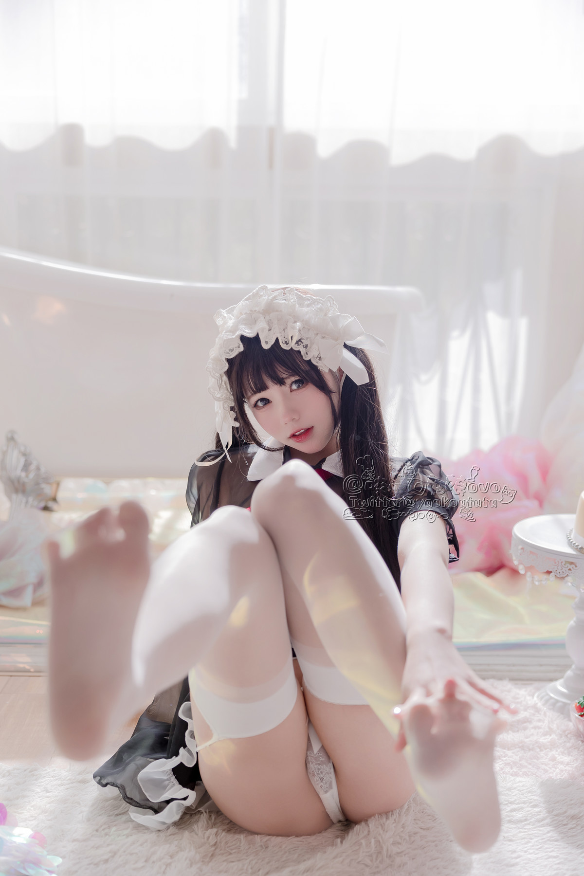 Cosplay 黏黏团子兔 黑白女仆(23)