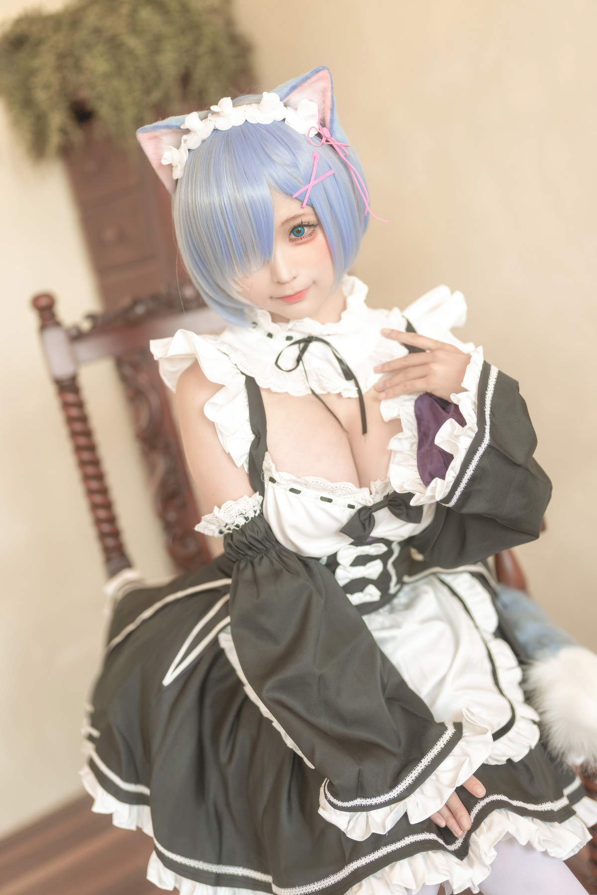 蠢沫沫 Cosplay 雷姆(10)