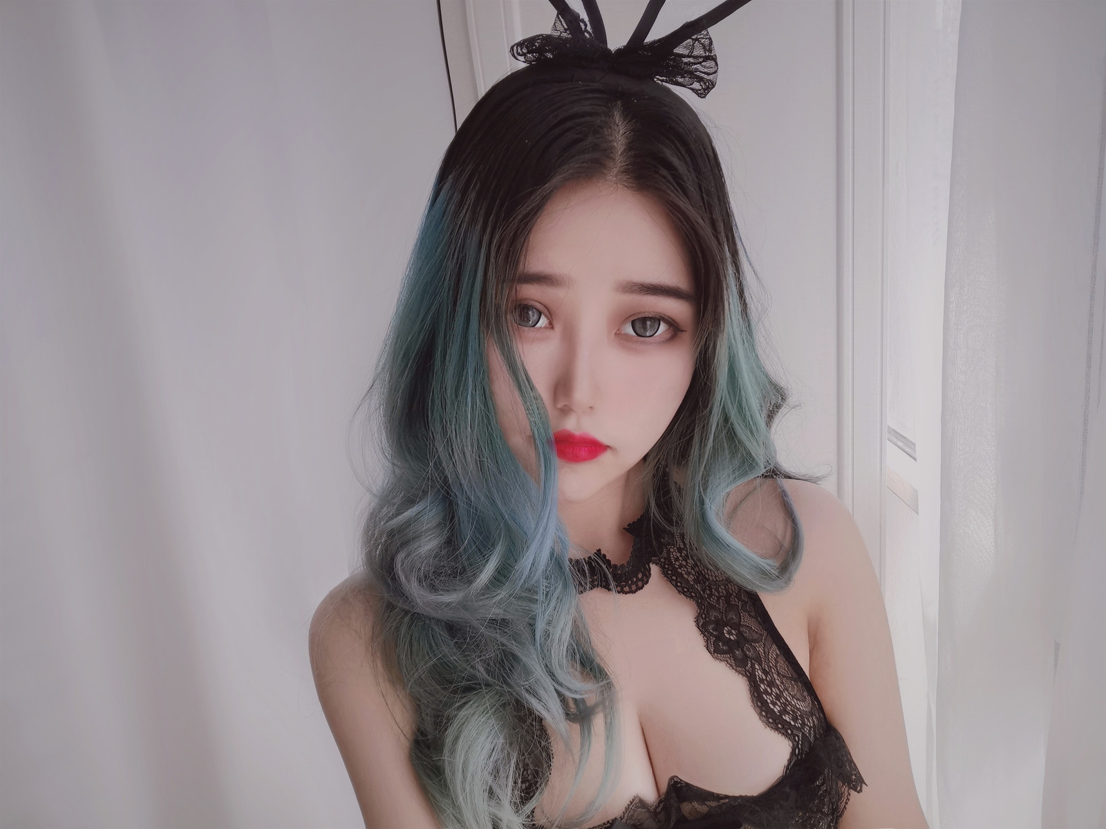 Cosplay eloise软软 小粉盒黑兔子(32)