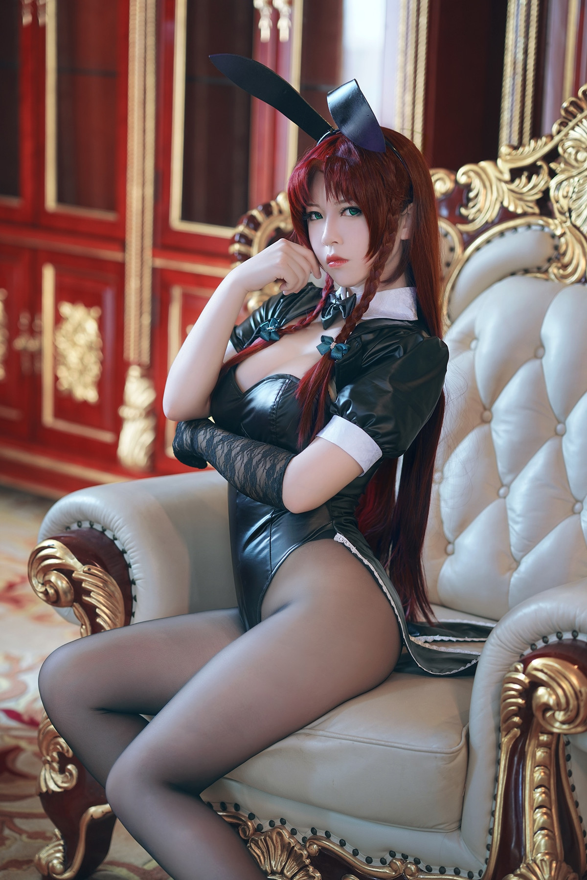 Cosplay 半半子Banbanko 索索 Sophia 红美铃 十六夜咲夜(17)