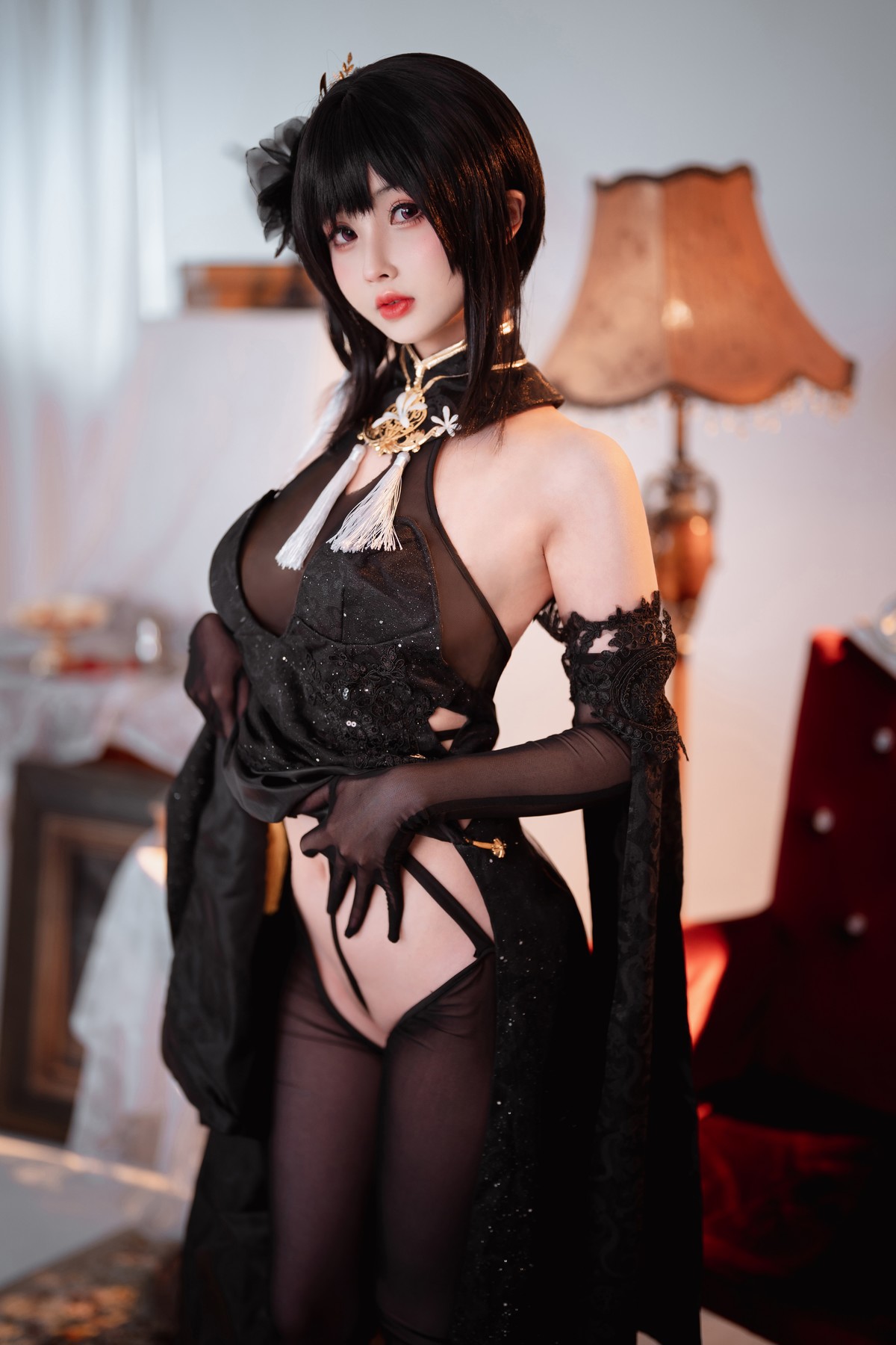 Rioko凉凉子 Cosplay 黑白镇海双人(7)