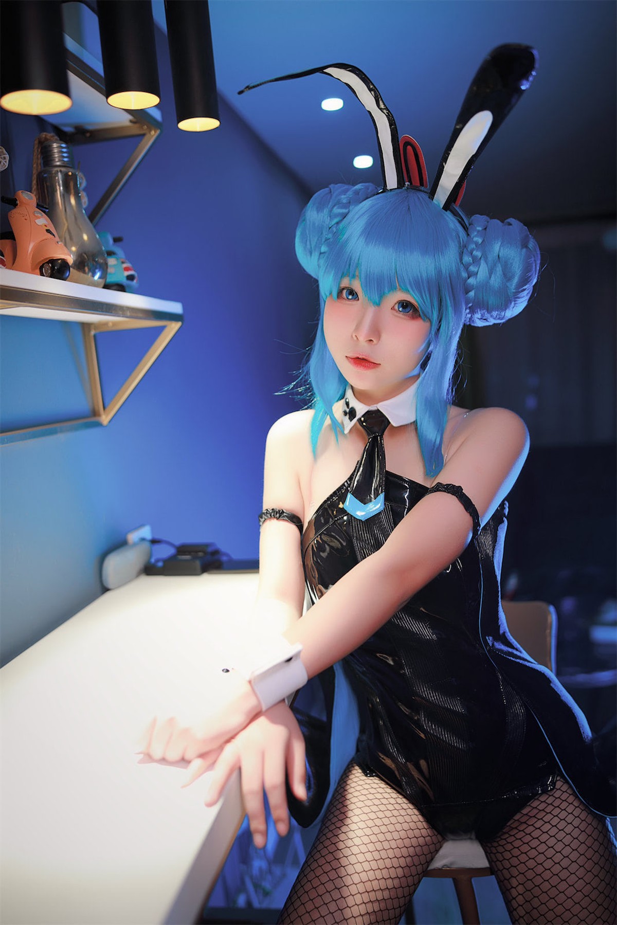 Cosplay Yuuhui玉汇 初音黑兔(10)