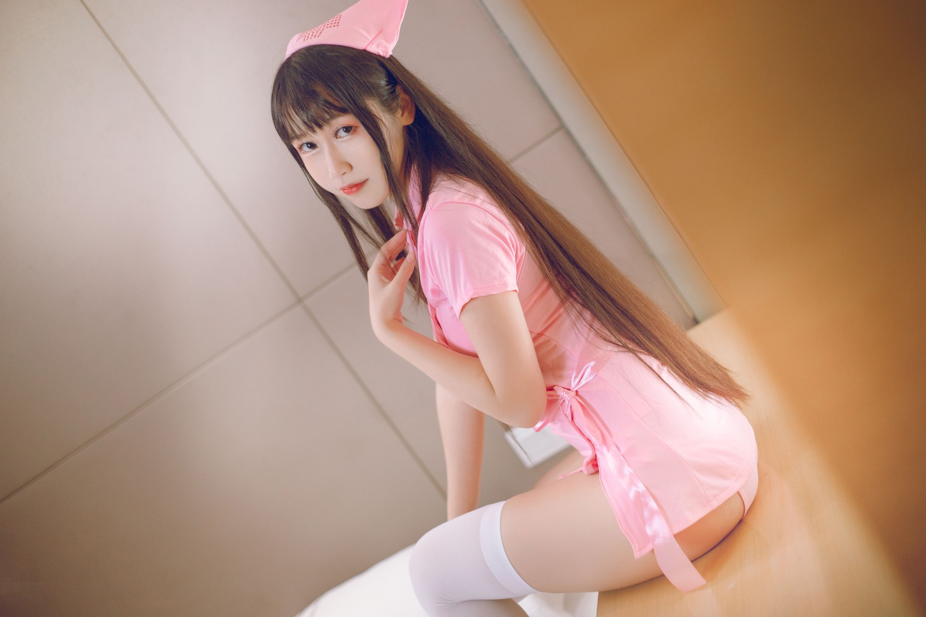 Cosplay 不呆猫 粉红护士(22)