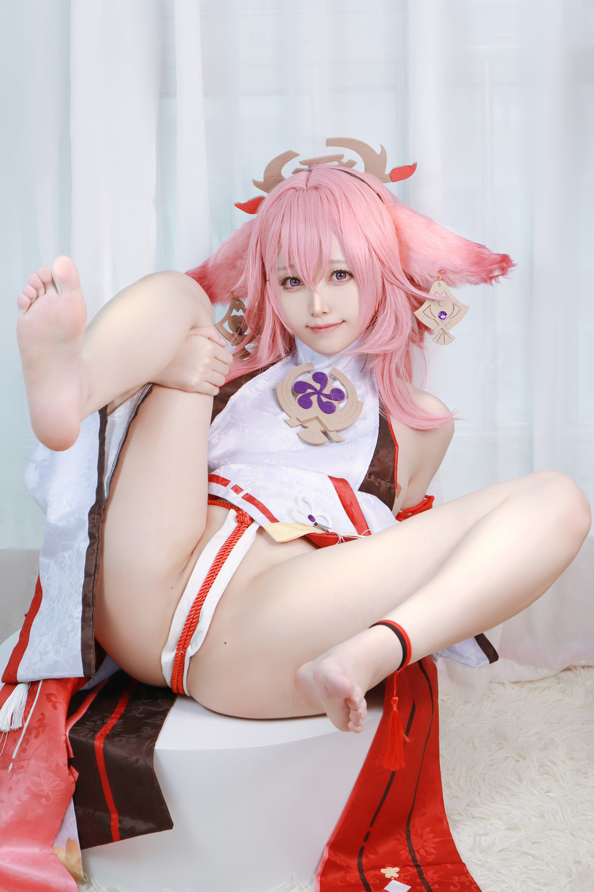 Cosplay Asagiriai愛ちゃん 原神 八重神子(15)