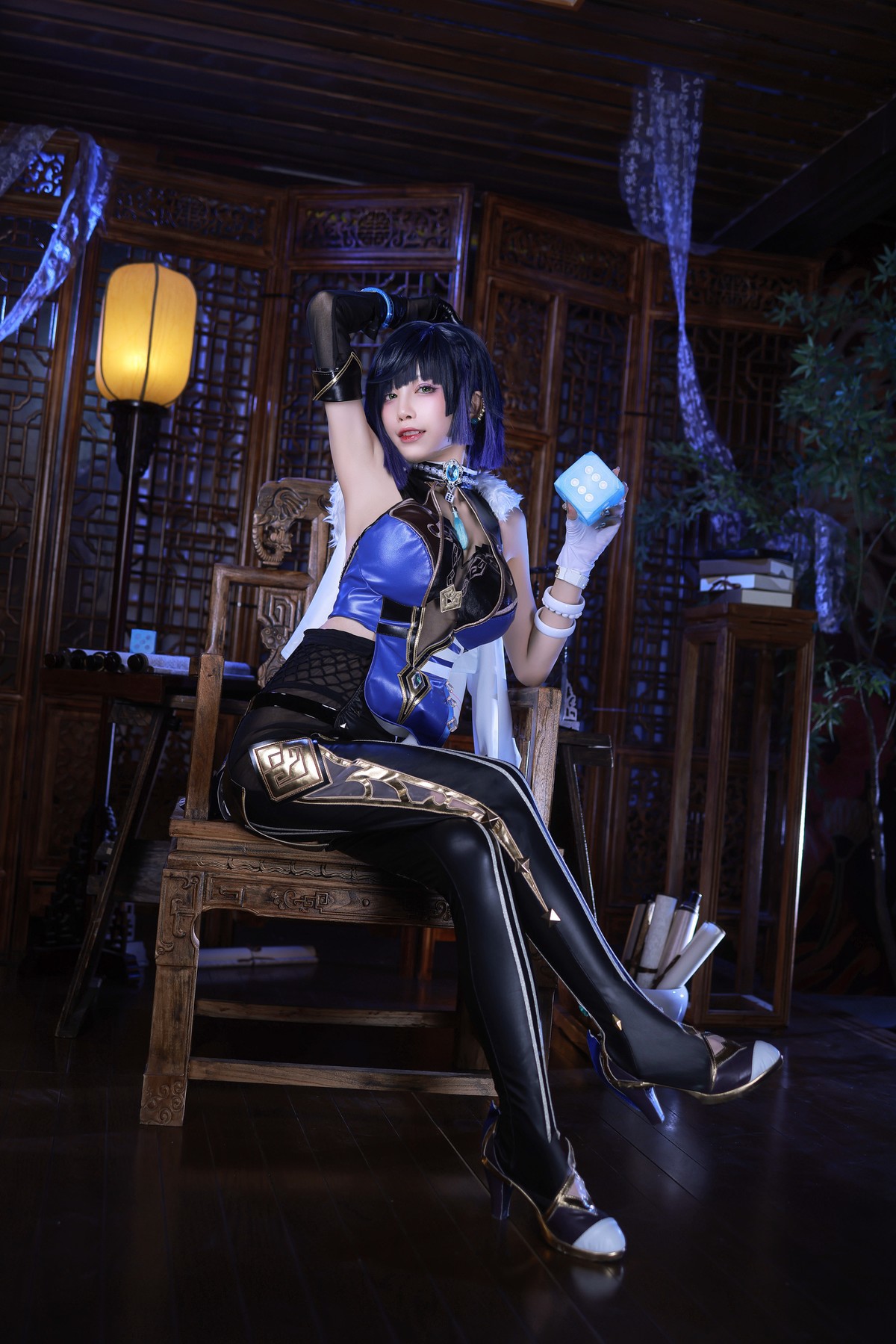 水淼aqua Cosplay 夜兰 Yelan(13)