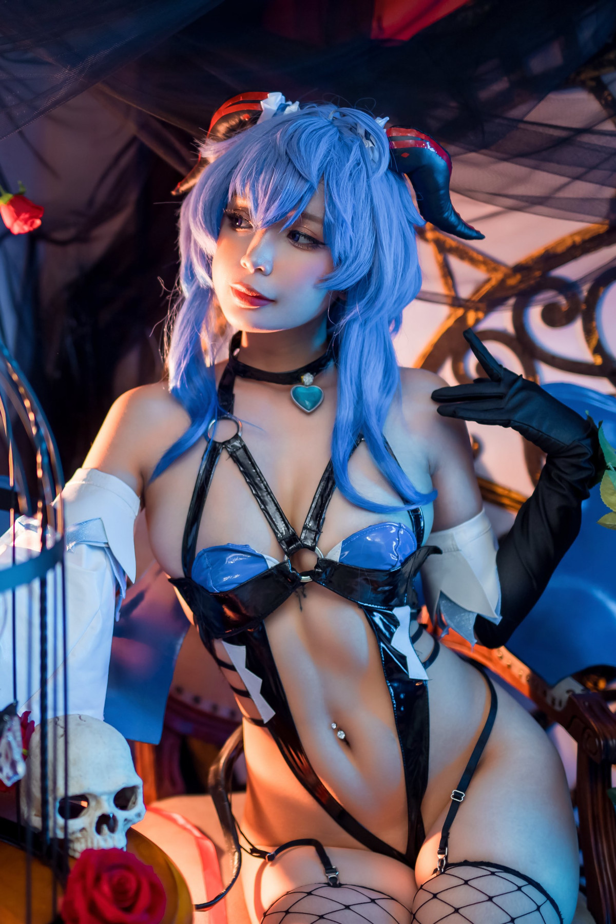 Cosplay Umeko.J Ganyu Succubus Set.01